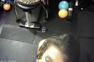 Behind scenes porn shoot with glasses cam and wrestling