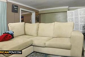 big natural tits ebony babe pussy railed pov in amateur couch casting