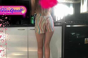 Megan Fire Dances Seductively in Kitchen