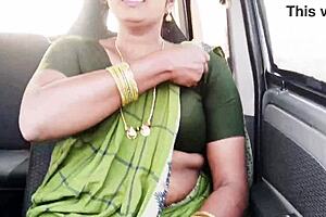 Beautiful Indian Maid In Car
