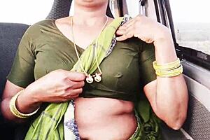 Beautiful Indian Maid In Car