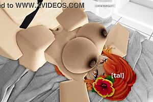 Does this cute roblox girl get her pussy destroyed?