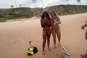 Nudist Beach Turns Into Cum Bath For African Latina Teens