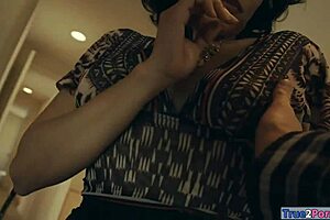 Real estate agent gets pounded in many poses, from deepthroat to rough fucking with monster cock