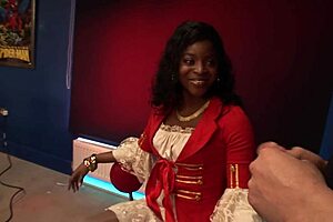 The XXX Film Editor Passionately Dreams Of Fucking His Favorite Black Pornstar In Lingerie.