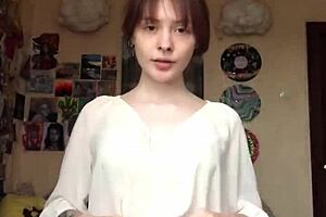 She Took Off Underwear And Showed Smooth Pussy