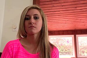 Blonde Teen Wants Daddy To Watch Fucking