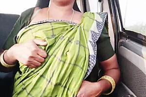 Beautiful Indian Maid In Car