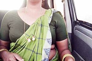 Beautiful Indian Maid In Car