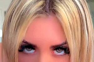 very horny blonde swallows my huge cock in rough blowjob and doggystyle