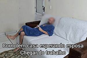 Blindfolded wife gets fucked by my friend in bedroom 😏