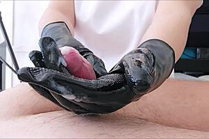 Thai Massage Behind Scenes: Latex Gloves, Fetish Uniform, Orgasm Close Up