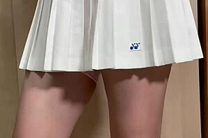 Tennis club girl forced with embarrassing underwear and anal plug during nipple training. Volleyball club girl with tail anal plug