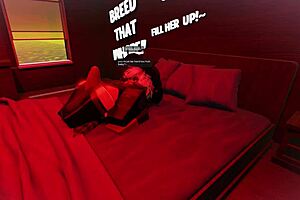 I passionately stretch this femboy's big ass with my huge black cock, making him moan in pleasure.