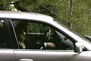 monica sweetheart blows her guy outside on the car