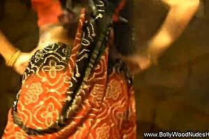 an exotic bollywood lover performs a seductive dance routine