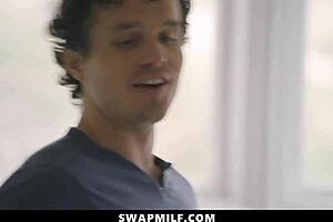 Gorgeous Women In Group Swap Fun