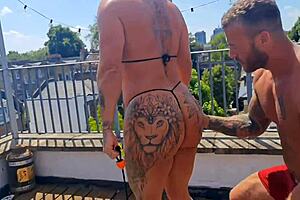 my muscular friend pounded me hard after sweaty training, moaning like crazy