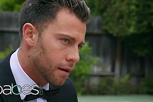 Kinky brunette Aidra Fox plays with Seth Gamble's big cock then rides it in cowgirl and doggy style