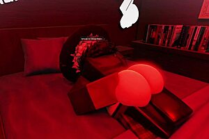 I passionately stretch this femboy's big ass with my huge black cock, making him moan in pleasure.