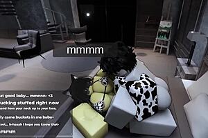 roblox catgirl teases with big ass before sex