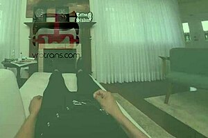 Vrb trans busty tattooist latina shemale maylla mandy fucks anally bareback in leather pt 1