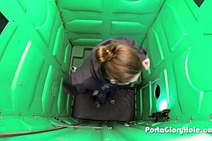 Woman Sucks Stranger in Parking Lot Gloryhole