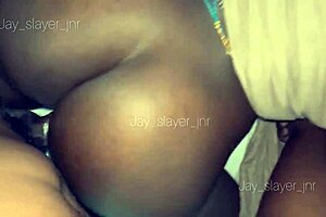big ass ebony squirts during missionary and doggy fuck