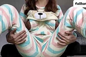 Stepdad stops touching small tits and pussy