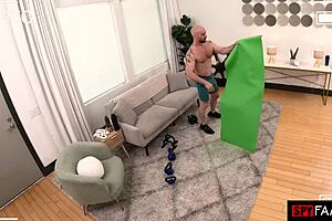 ellie nova is horny for buff guy's big dick