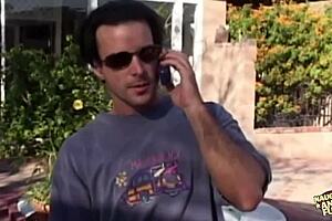 a threesome escalates into a fivesome for this lucky blonde