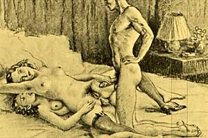 Vintage Art Teases Hairy Beaver Erotically