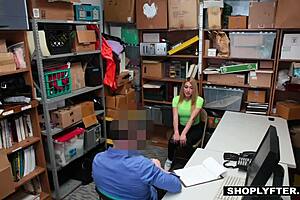 Horny Thick Blonde Teen 18+ Shoplifter Alexa Raye Seduces Security Officer With Big Ass Tits Monster Cock