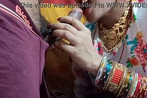 beautiful indian girl gives blowjob to friend's dick, taking cum in mouth