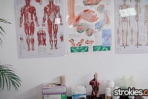 Horny Nurse Riley Reyes Wraps Her Tiny Tits Around A Hard Cock While At Work, What A Surprise