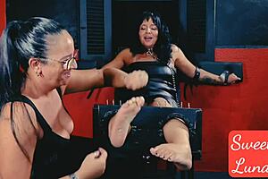 Watch this domination with curvy milf.