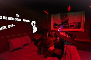 I passionately stretch this femboy's big ass with my huge black cock, making him moan in pleasure.