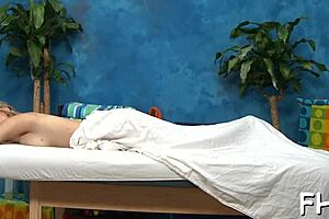 Beautiful Teen In Nature's Garb Gives Rough Oiled Massage And Blowjob