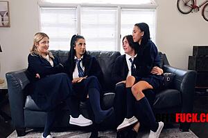 inexperienced friends lose virginity in group gangbang