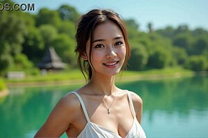 Beautiful Thai Girl Poses In Nice Dress And Lingerie
