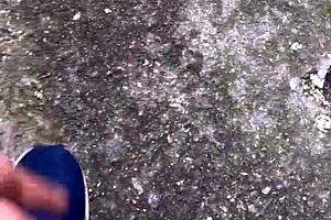 Patricinha with pink pussy climbs hill horny for sex