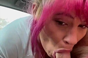 Real Amateur Meets On Street For Outdoor Car Encounter