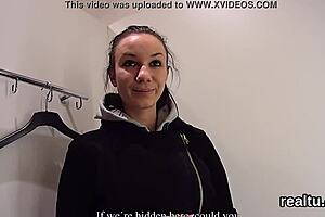 Adorable Czech Kitten Seduced in Hypermarket