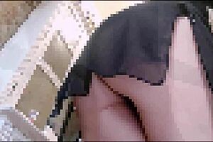 veiled ass in nylon stockings being worshipped by amateurs