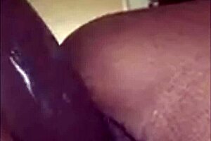 ebony babe play with pussy with big dildo, so wet