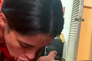 my latin girlfriend sucking my cock