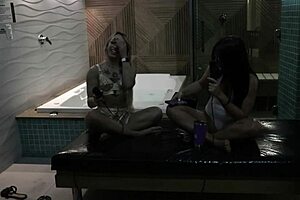 Blonde Naughty Woman Strips After Offering Anal Sex Discount To Client - Bianca Demarchi Sheer Red