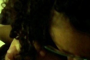 Curly Girl Sucking On Candy In Hidden Camera