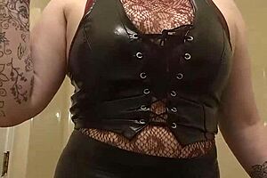 Curvy Woman Applies Makeup While Wearing Lovesense Device