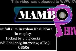 i fucked beautifull slim brazilian khali noire in cosplay with 3 big cocks dap anal only interview atm ob506